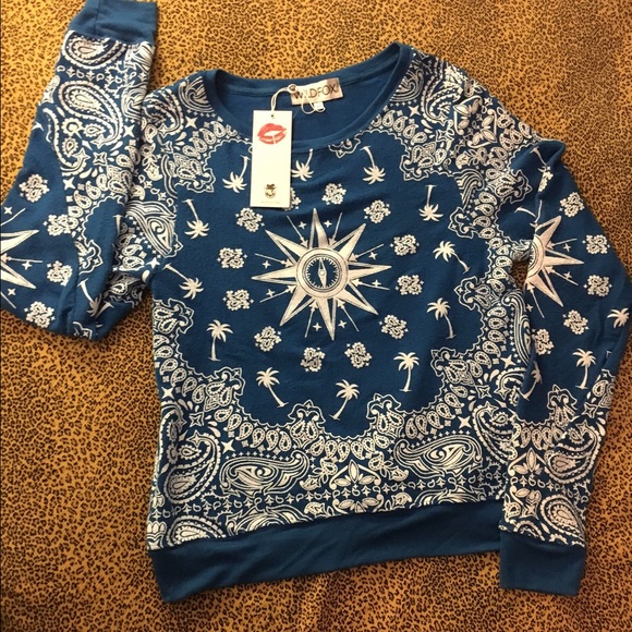 Wildfox bandana print sweatshirt sz. M