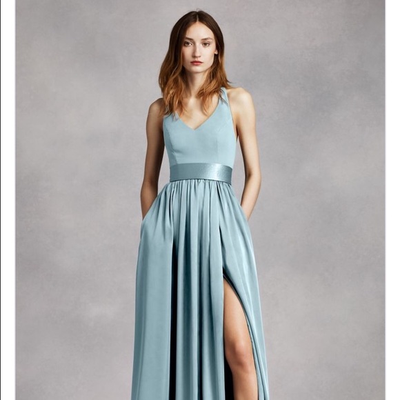Vera Wang light blue bridesmaid dress