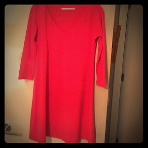 Susana Monaco small 3/4 sleeve v-neck a-line dress