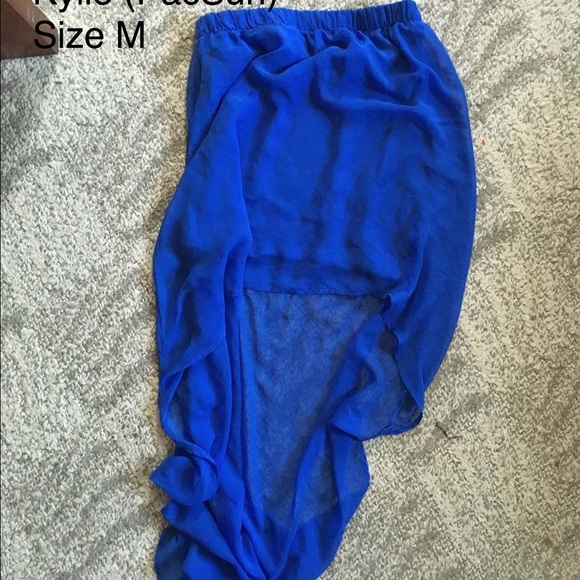 Gorgeous Royal Blue High Low Skirt