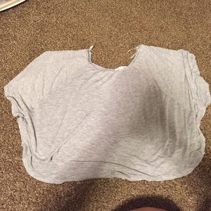 Butterfly winged gray top