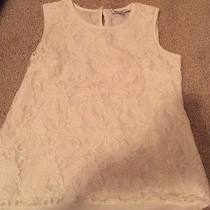white lace tank top