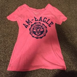 Pink-Navy Blue American Eagle Tshirt