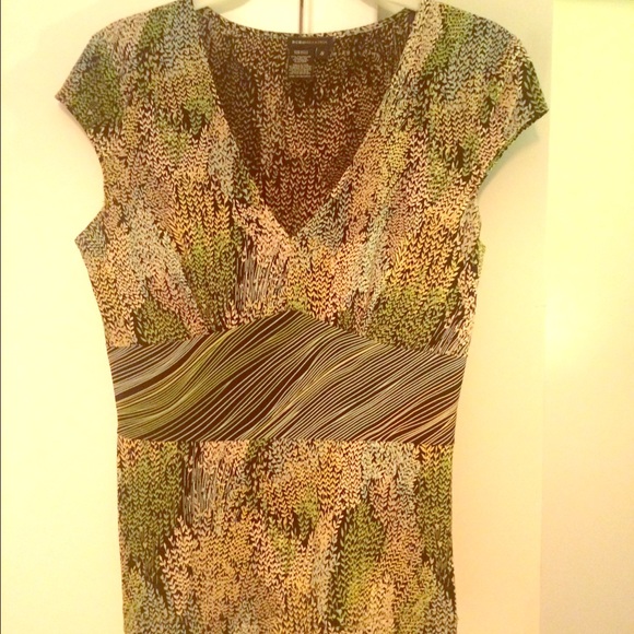 BCBG small black/multi-colored print top.