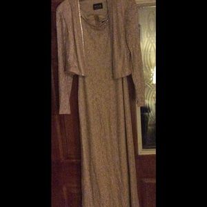 EUC 2 Pc. Champagne Formal Gown Sz 12