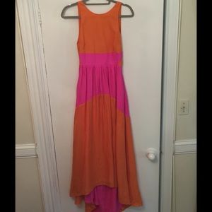 Tibi Colorblock High-Low Dress