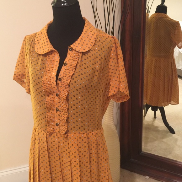 Yellow polka dot dress