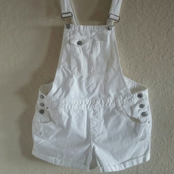 LEI WHITE GIRL'S SHORTALLS SIZE Large