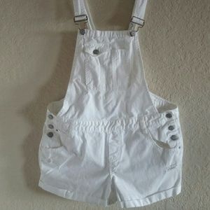 LEI WHITE GIRL'S SHORTALLS SIZE Large