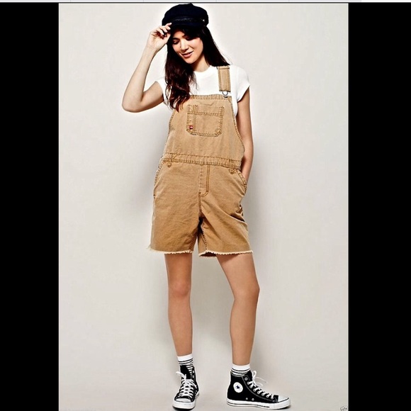Free People Denim - Free People X Dickies oversized tan Overalls S