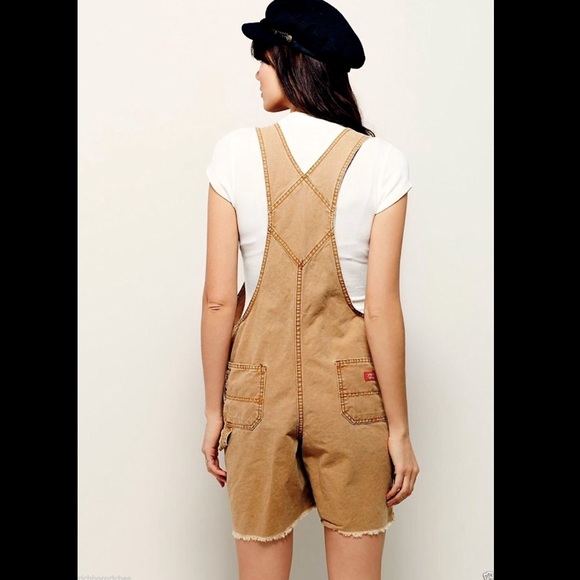 Free People X Dickies oversized tan Overalls S - Picture 2 of 4