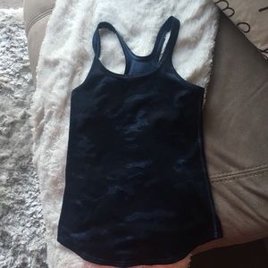 Lulu lemon dark blue camouflage tank size 8