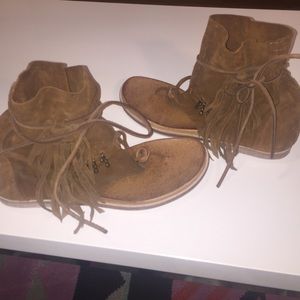 Free People Suede Anke Sandal