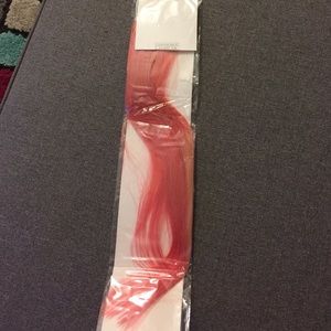Pink hair extensions