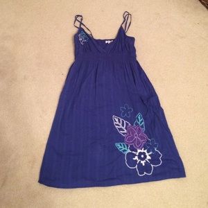 Purplish/navy blue dress with spaghetti straps