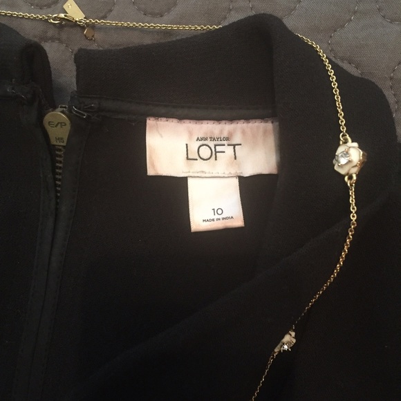 Professional black cowl neck dress w/back zip - Picture 2 of 4