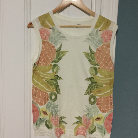 J. Crew pineapple tank tee