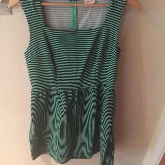 Green and navy blue dress - Picture 2 of 4