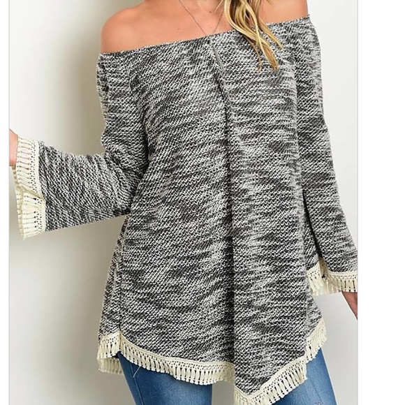 Off the Shoulder Sweater Top - Picture 2 of 2