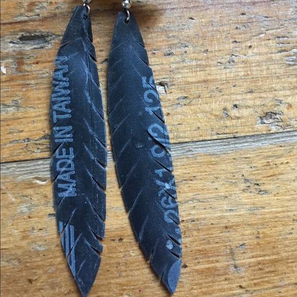 HANDMADE tire earrings.