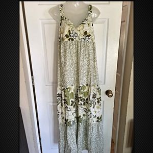 Polynesian Tahitian Hawaiian Maxi Sun Dress Sz 14