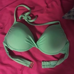 teal B cup push up bikini top