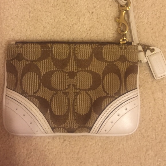 Brown with white leather