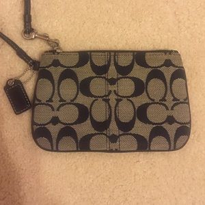 Black coach wristlet