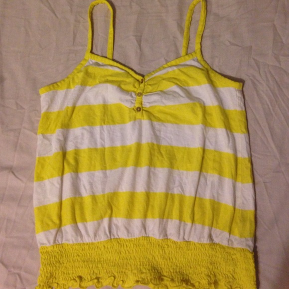 Old navy yellow and white tank