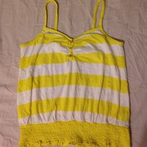 Old navy yellow and white tank