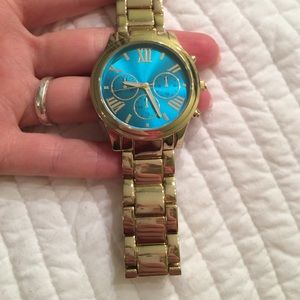 Gold & turquoise watch