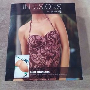 Half illusions silicone breast inserts