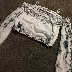 Off the shoulder crop top