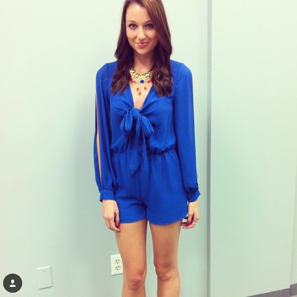 Sexy tie front romper