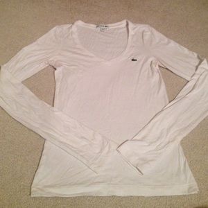 Lacoste long sleeve v-neck tee!