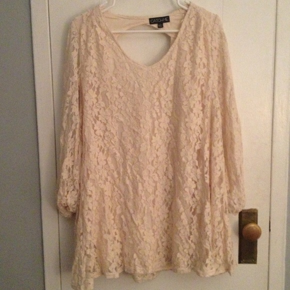 Ivory Lace Shift Dress