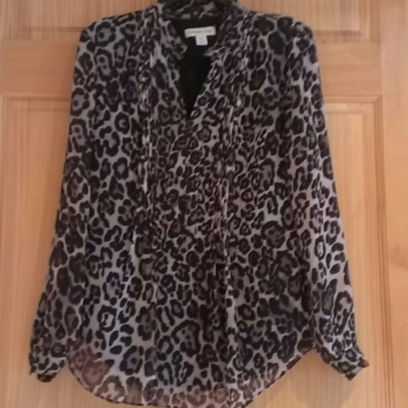Animal Print Tunic Blouse