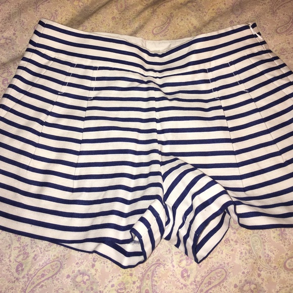 NWT J. Crew blue and white stripe short - Picture 1 of 4