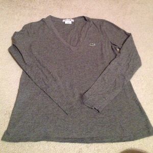 Lacoste long sleeve v-neck tee!