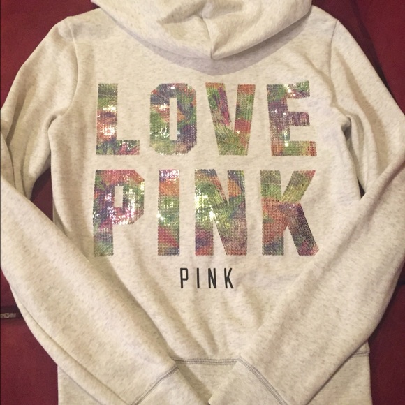 Victoria's Secret PINK Tropical Bling Hoodie XS