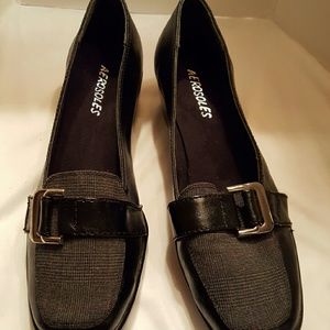 Black leather and Grey plaid front pattern