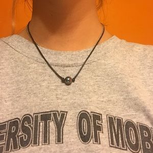 Black/charcoal pearl necklace