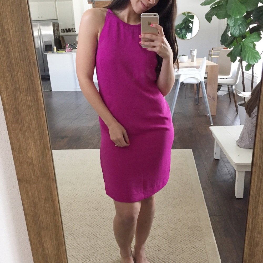 Banana Republic Berry Paradise Halter Dress
