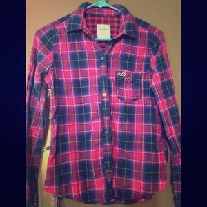Plaided button-up