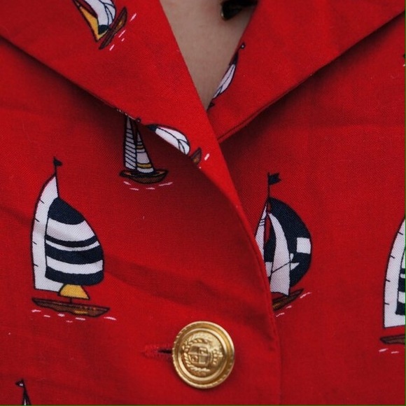 🚫SOLD🚫Vintage sailboat print button down - Picture 3 of 3
