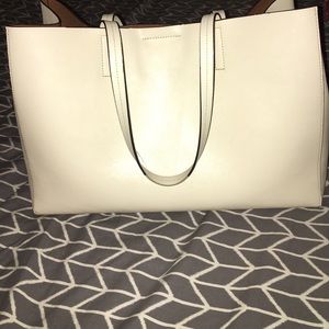 Banana Republic Leather beige bag