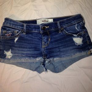 Hollister distressed denim shorts