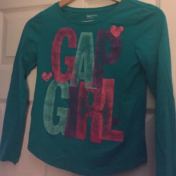 Gapkids long sleeve teal tshirt
