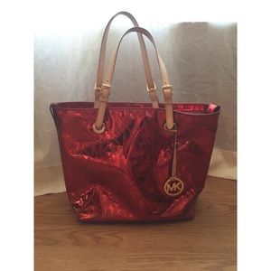 Red Metallic Michael Kors bag!