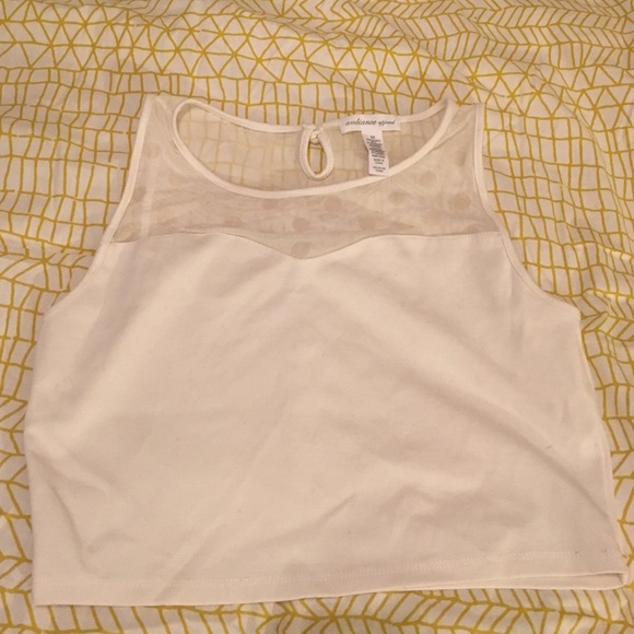 NWOT white crop top